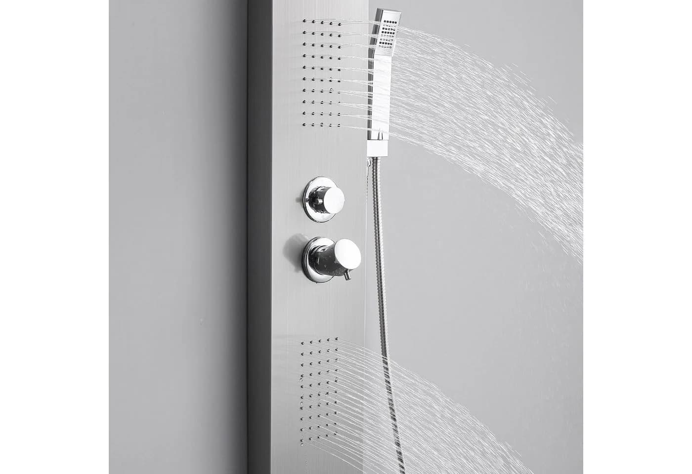 HOMELIVE Duschsystem Duschpaneel Regendusche 4-Funktion Edelstahl - Bild 5