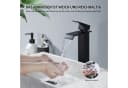 HOMELIVE Waschtischarmatur Schwarz Wasserfall-Design Bild 3