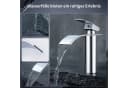 HOMELODY Waschtischarmatur Wasserfall Wasserhahn Verchromt Bild 3