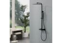 HOMELODY Duschsystem Schwarz Regendusche mit Thermostat Bild 2
