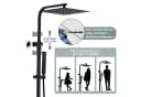 HOMELODY Duschsystem Schwarz Regendusche mit Thermostat Bild 4