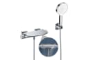 HOMELODY Badewannenarmatur verchromt Wasserfall Messing 2 Strahlarten Bild 2