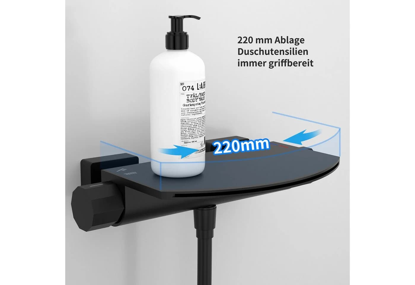 HOMELODY Badewannenarmatur Schwarz Wasserfall Wannenarmatur Messing - Bild 3