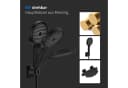 HOMELODY Badewannenarmatur Schwarz Wasserfall Wannenarmatur Messing Bild 5