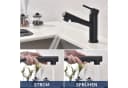 HOMELODY Waschtischarmatur Bad Schwarz Wasserhahn Ausziehbar Brause Mischbatterie Küche Spültischarmatur ausziehbarer Auslauf Bild 1