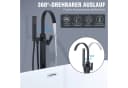 HOMELODY Wannenarmatur Schwarz freistehende Wannenarmatur Messing Bild 5