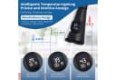 HOMELIVE Küchenarmatur 360° LED-Digitalanzeige Schwarz Bild 3