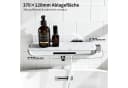 HOMELODY Duschsystem Badewannenarmatur mit Ablage 370 mm und 3-Funktions-Handbrause Bild 1