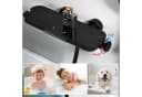 HOMELODY Duschsystem Badewannenarmatur mit Ablage 370 mm und 3-Funktions-Handbrause Bild 4