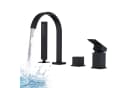 HOMELODY Badarmatur 4 Loch Handbrause Badewannenarmatur Set Bild 2