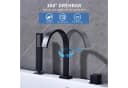 HOMELODY Badarmatur 4 Loch Handbrause Badewannenarmatur Set Bild 3