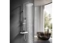 HOMELODY Duschsystem mit Thermostat, Ablage und Handbrause, 12" Regendusche, Chrom Bild 2