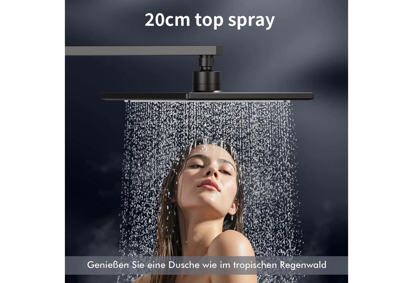 HOMELODY Duschsystem Regendusche Duschset ohne Armatur Messing - Bild 4