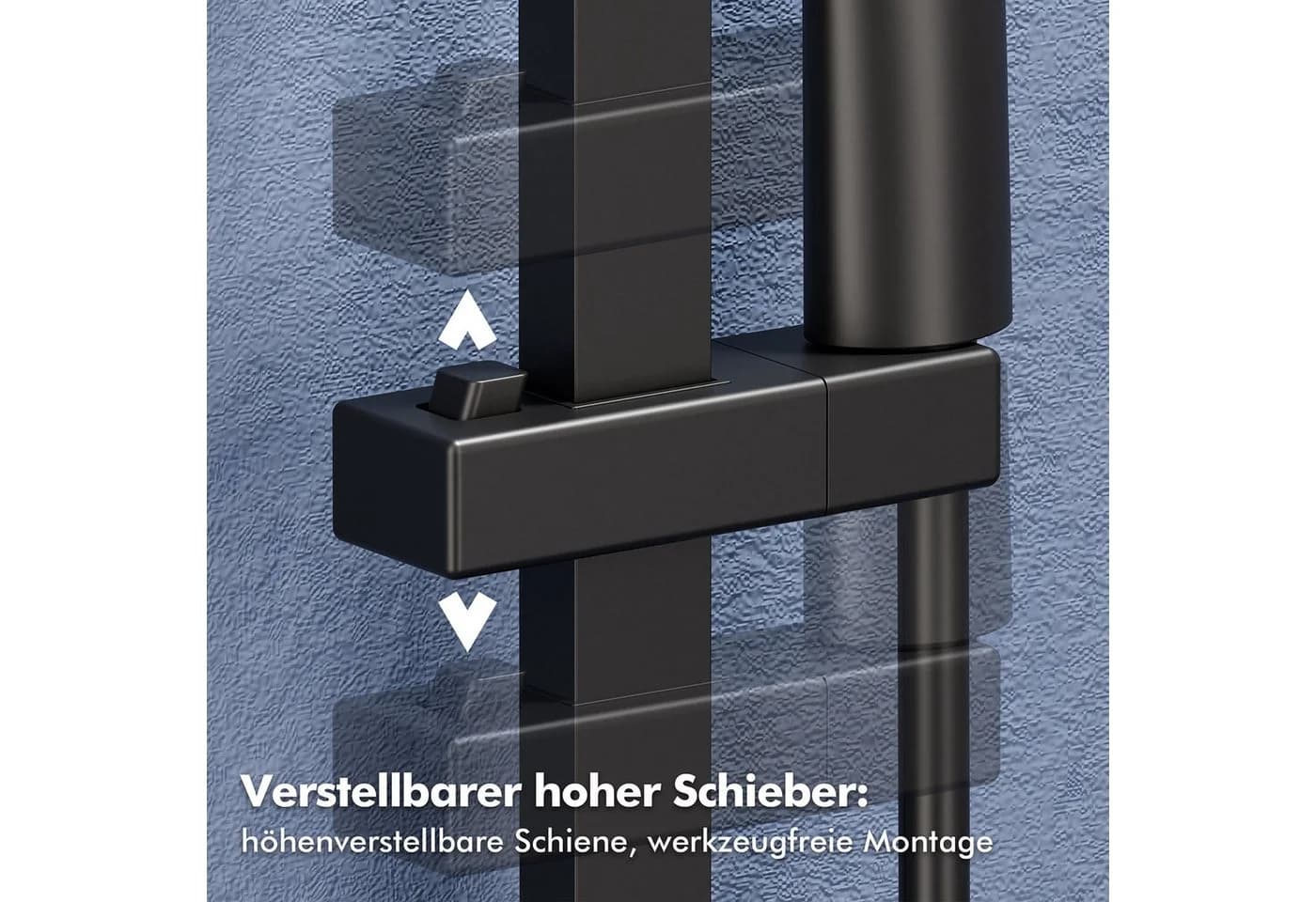 HOMELODY Duschsystem Regendusche Duschset ohne Armatur Messing - Bild 5