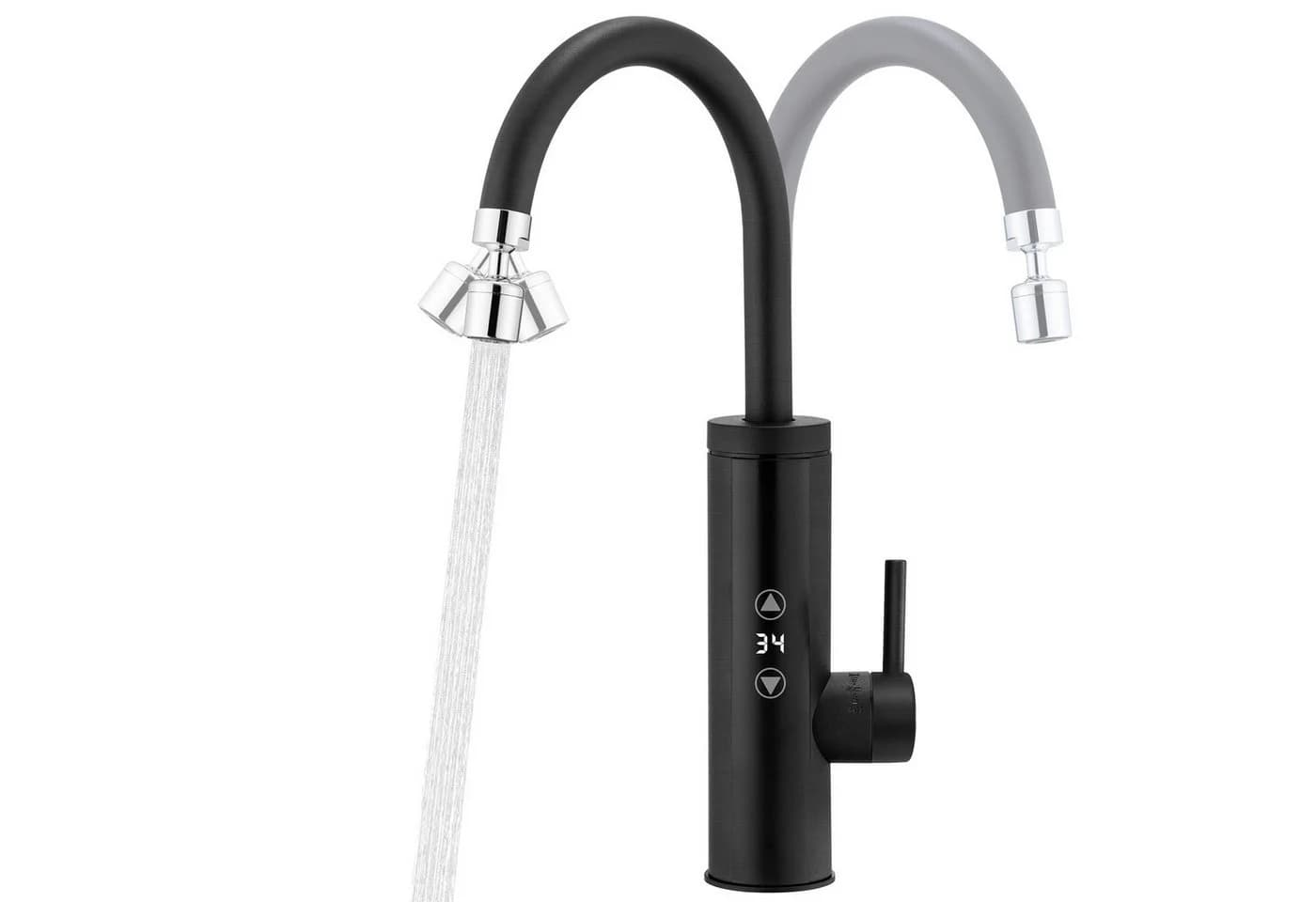 HOMELODY Küchenarmatur 360° drehbar, 3-Stufen Touchregelung, Schwarz - Bild 2