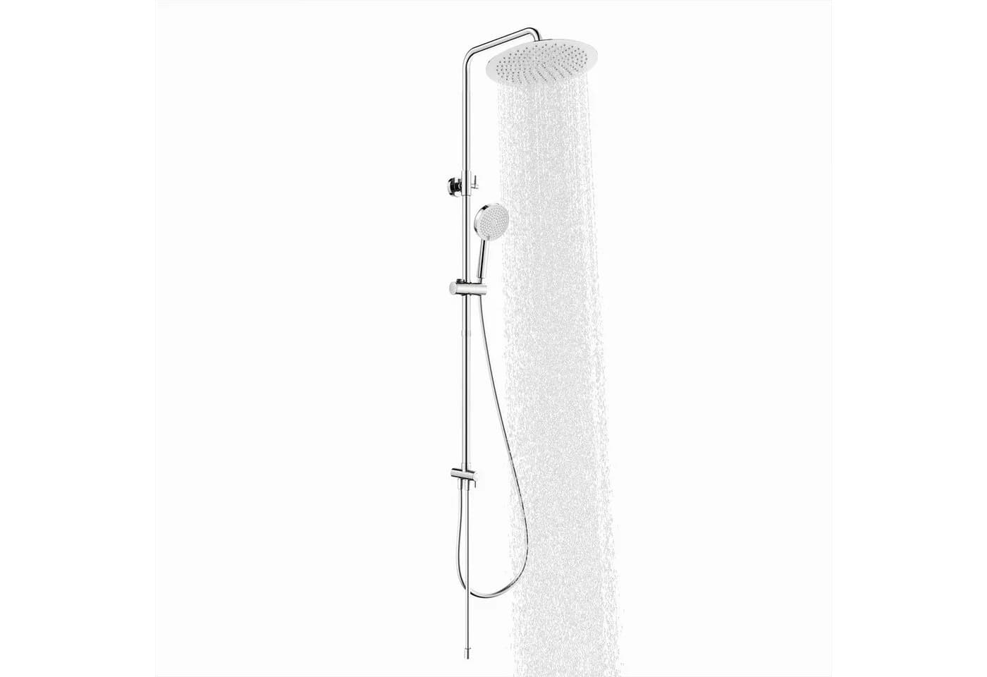 HOMELODY Duschsystem 300mm Rund Regendusche Edelstahl Duschset Höhenverstellbar