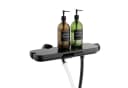 HOMELODY Wannenarmatur Duscharmatur Schwarz mit Ablage – Wandarmatur für Dusche & Badewanne Bild 2