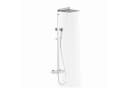 HOMELODY Duschsystem 30x30cm Regenduschset mit Thermostat Chrom/Schwarz Bild 1