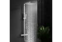HOMELODY Duschsystem 30x30cm Regenduschset mit Thermostat Chrom/Schwarz Bild 2