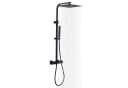HOMELODY Duschsystem mit Thermostat 30x30 cm Kopfbrause Schwarz Bild 1