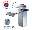 HOMELODY Waschtischarmatur Edelstahl Wasserfall Chrom Bild 4