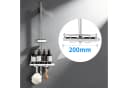 HOMELODY Duschstange höhenverstellbar mit Ablage, Chrom Bild 1