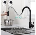 HOMELIVE Spültischarmatur Wasserhahn Küche ausziehbar Küchenarmatur mit 2 Strahlarten Bild 4