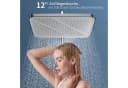 HOMELODY Duschsystem Thermostat Glasablage Schwarz 3 Strahlarten 12 Zoll Bild 5