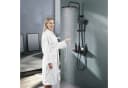 HOMELIVE Duschsystem mit Thermostat, 12 Zoll Regendusche & Glasablage, Schwarz Bild 2