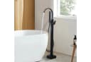 HOMELIVE Freistehende Badewannenarmatur Schwarz Matt Wasserfall Bild 2