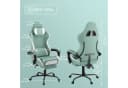 FIVMEN Gaming-Stuhl Ergonomisch mit Massage-Lendenkissen und Fußstütze Grün Bild 1