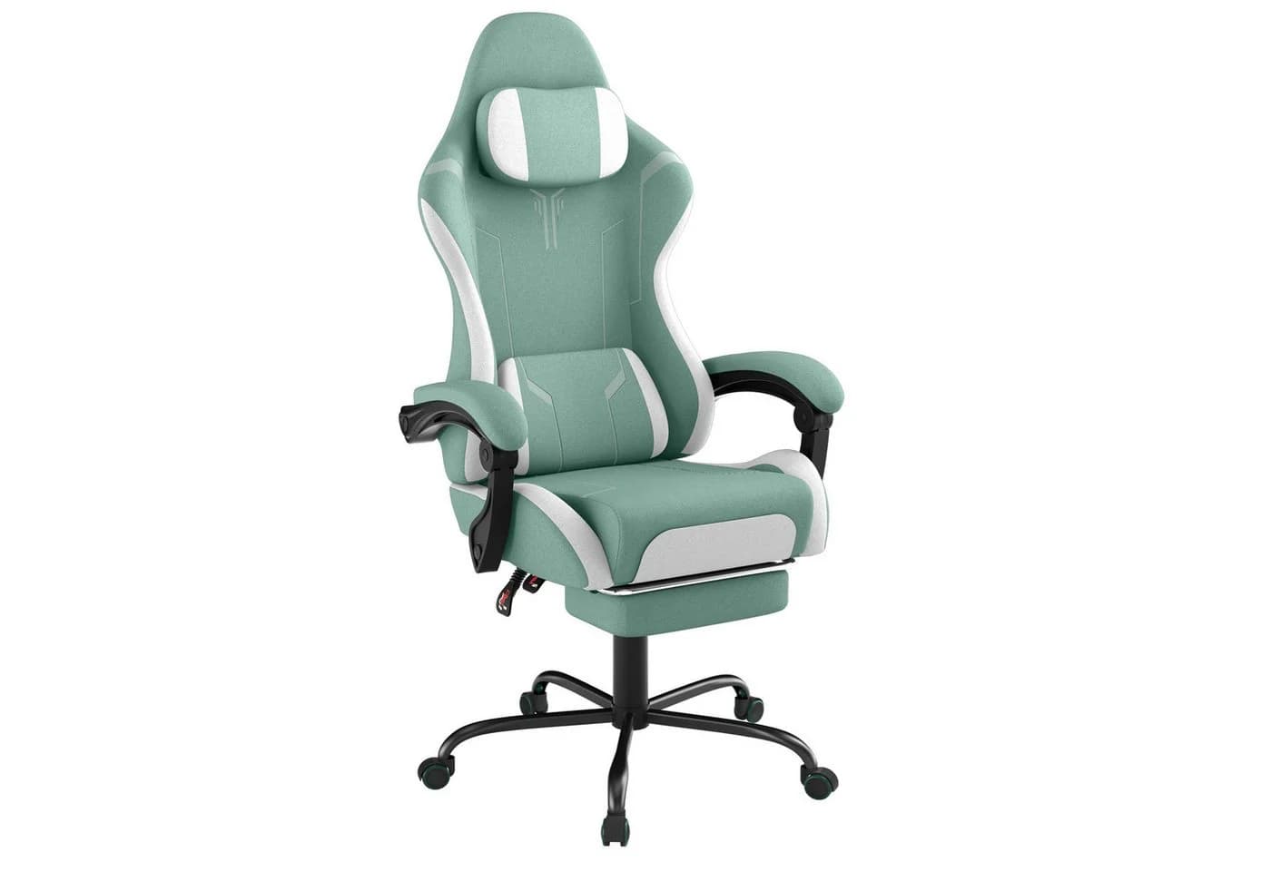 FIVMEN Gaming-Stuhl Ergonomisch mit Massage-Lendenkissen und Fußstütze Grün - Bild 2