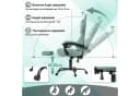 FIVMEN Gaming-Stuhl Ergonomisch mit Massage-Lendenkissen und Fußstütze Grün Bild 4