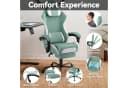 FIVMEN Gaming-Stuhl Ergonomisch mit Massage-Lendenkissen und Fußstütze Grün Bild 5