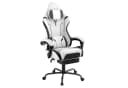 FIVMEN Gaming-Stuhl Racing Ergonomisch mit Massage-Fußstütze Weiß Bild 2