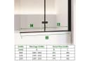 AmuseVera Badewannenfaltwand Duschwand Schwarz/Chrome ESG Glas 180° schwenkbar Bild 5