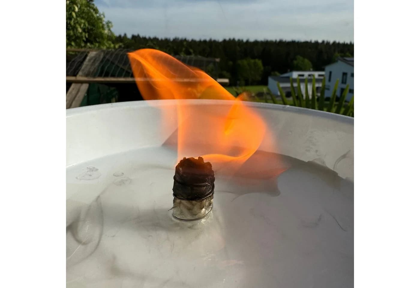 Schwabenfire Outdoorkerze Terrakotta Schale mit Dauerdocht - Bild 5