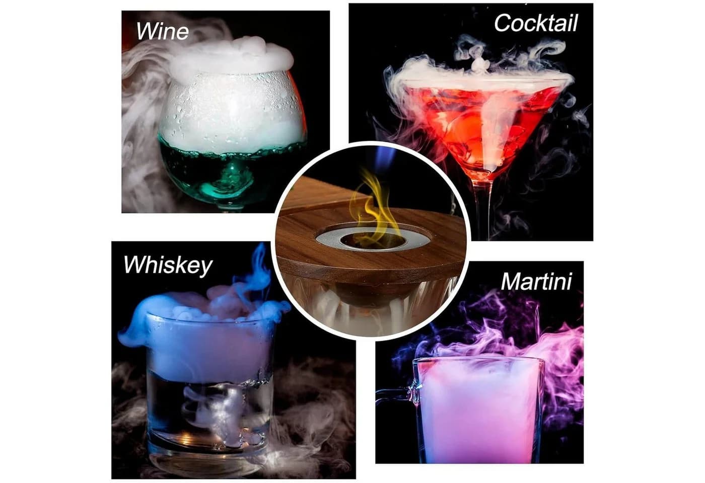 LuxusKollektion Cocktail Smoker Kit mit 4 Holzchips - Bild 5