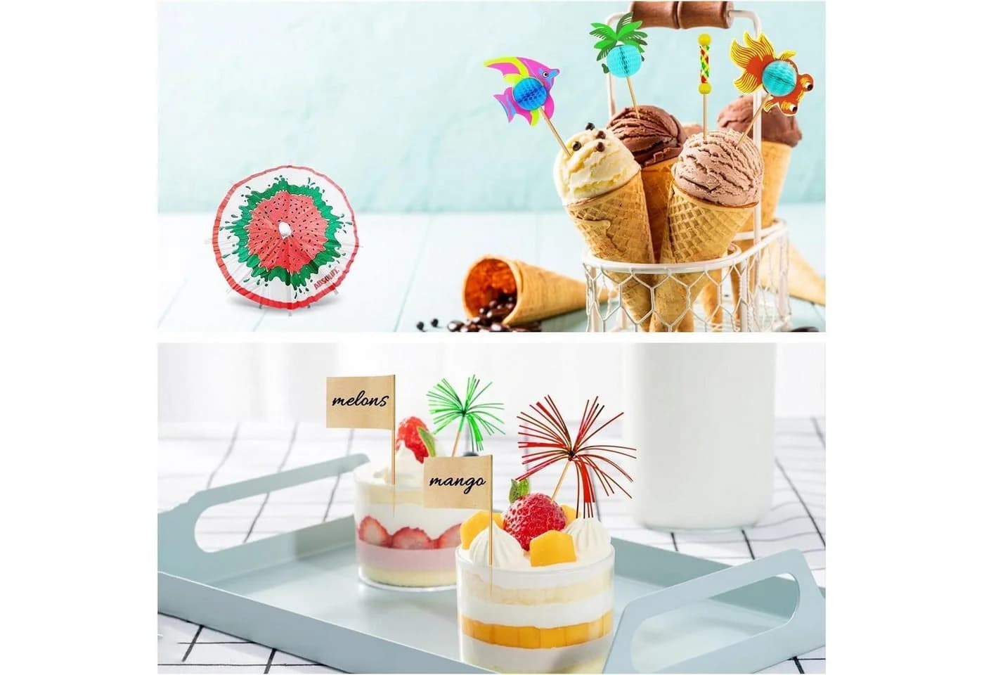 LuxusKollektion Cocktail Deko Set 179-tlg. Bunt mit Strohhalmen & Schirmchen - Bild 5