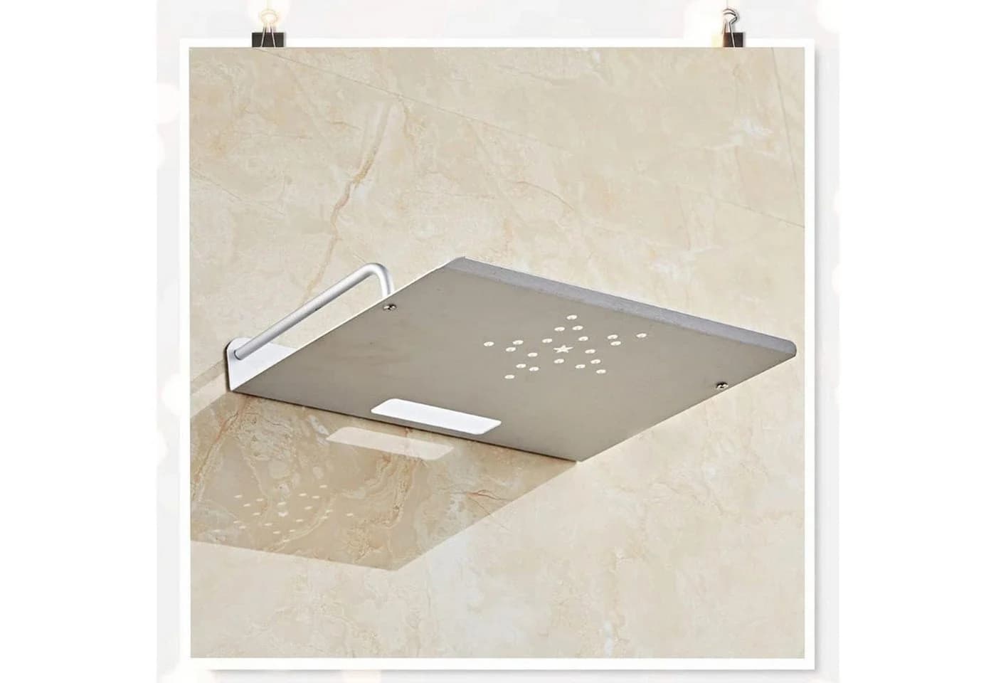 LuxusKollektion Wandregal Aluminium Router Tablett Silber