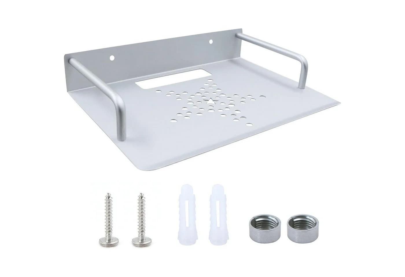 LuxusKollektion Wandregal Aluminium Router Tablett Silber - Bild 2