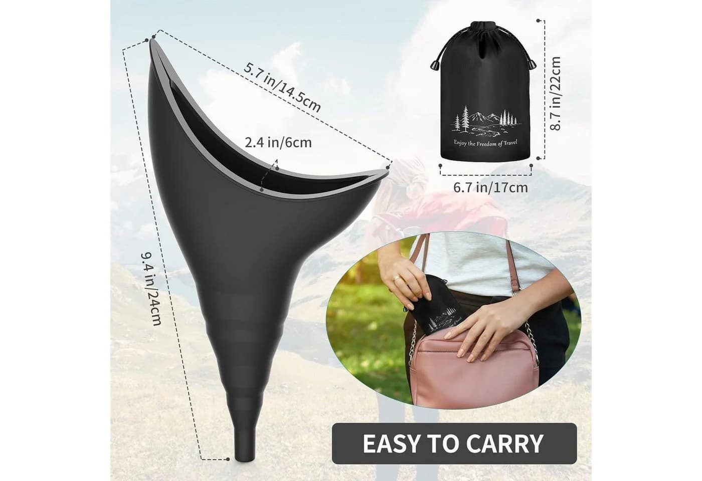 LuxusKollektion Urinella für Frauen Camping Wandern Zubehör, Wiederverwendbarer - Bild 4