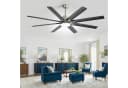 Rolipo Deckenventilator mit LED-Beleuchtung & App-Steuerung Schwarz/Silber Bild 1