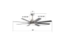Rolipo Deckenventilator mit LED-Beleuchtung & App-Steuerung Schwarz/Silber Bild 5