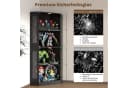 VOWNER Eckschrank mit Glastüren und LED-Beleuchtung Schwarz/Weiß Bild 4