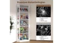 VOWNER Eckschrank 205 cm Beleuchtete Vitrine mit Glastüren, 5-stöckiges Eckregal Bild 4