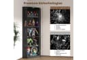 VOWNER Eckschrank 205 cm Beleuchtete Vitrine mit Glastüren, 5-stöckiges Eckregal mit 3 Farblichtern & Bewegungssensor für Sammlerstücke, Bücher Bild 4