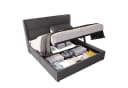 Ulife Polsterbett Grau mit Bettkasten & Metall-Lattenrost Bild 3