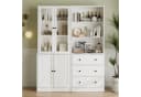 VOWNER Bücherregal 180 cm Hochschrank Weiß Schwarz Bild 2
