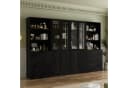 VOWNER Bücherregal 5-stöckig mit Glastüren 180 cm Vitrinenschrank Bild 3